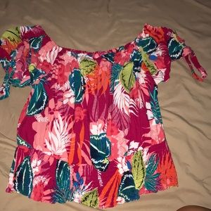 Floral off the shoulder top